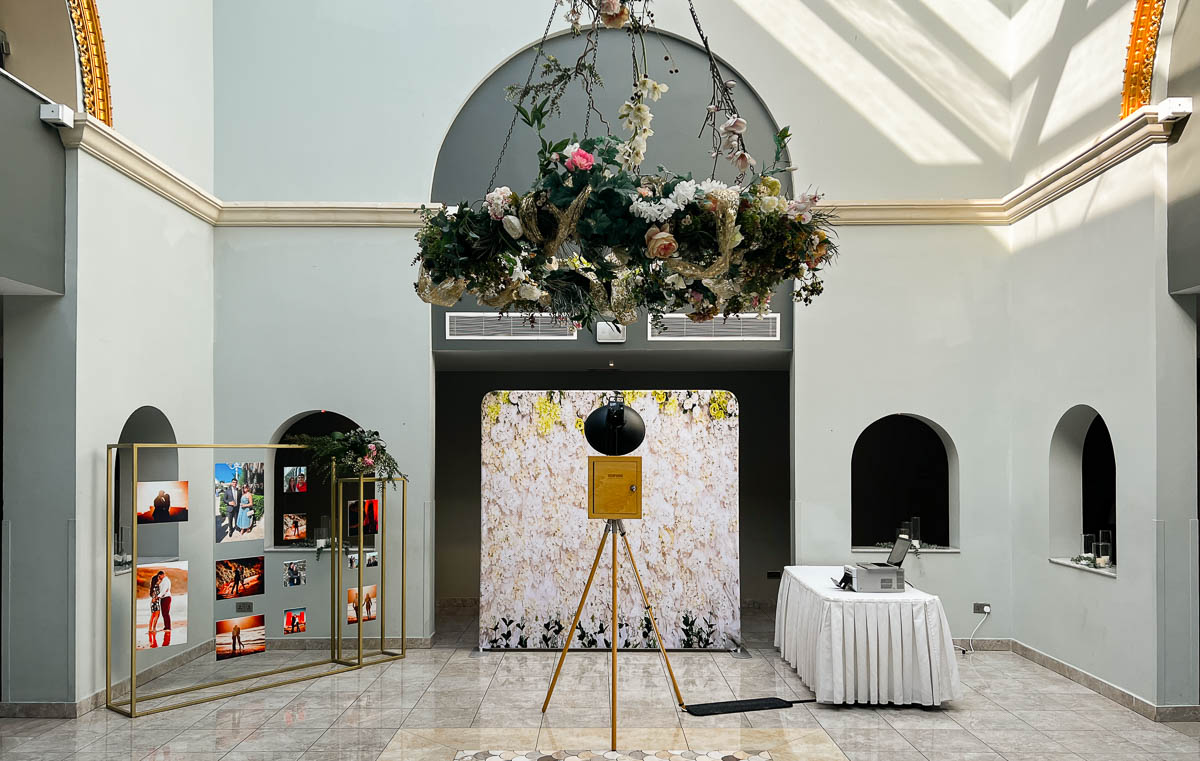 A vintage photo booth for a wedding at the Xara Lodge in Malta