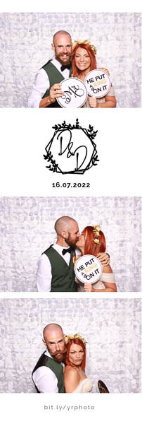 wedding photo booth strip with bride and groom