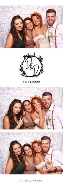 wedding photo booth strip with friends