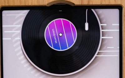 record on a record player