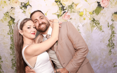 valletta-waterfront-wedding-venue-elysia-stefan-hero.jpg Bride Elysia and groom Stefan posing together at their Valletta waterfront wedding venue.